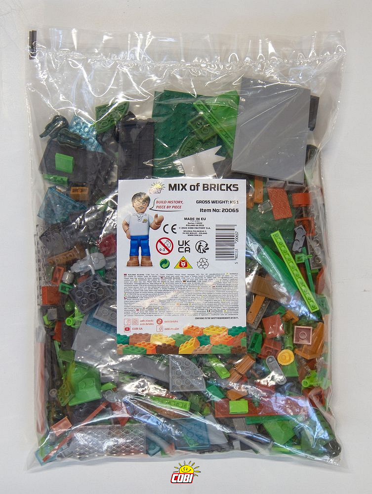 Mix klocków konstrukcyjnych 1 kg - worek