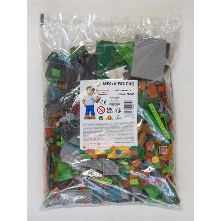 Mix klocków konstrukcyjnych 1 kg - worek